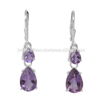 Amethyst Gemstone 925 Sterling Silver Earring